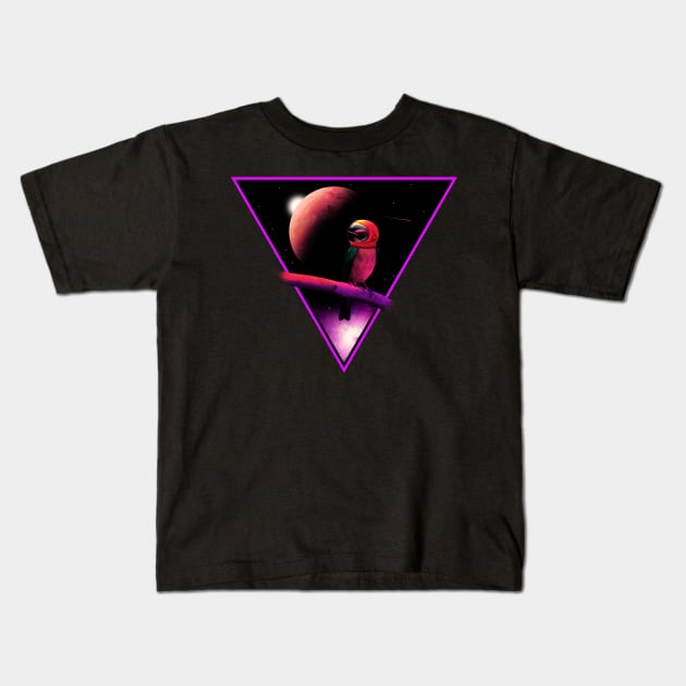 Bird Space Kids T-Shirt by Sachpica